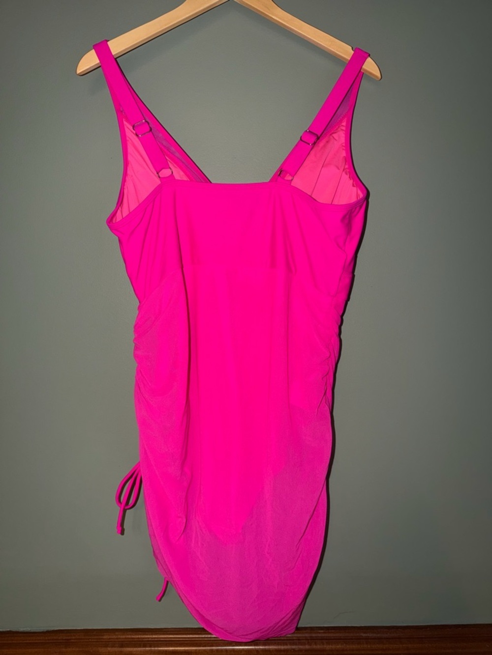 Blooming Jelly Hot Pink Ruched Tummy Control Swimsuit One Piece XXL B - Picture 5 of 5